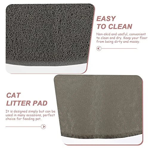 LUOZZY 2 Pcs Cat Litter Mats Kitten Litter Trapping Mats Pet Cat Litter Pads Household Pet Mats (Black+Gray) 5 LUOZZY 2 Pcs Cat Litter Mats Kitten Litter Trapping Mats Pet Cat Litter Pads Household Pet Mats (Black+Gray) - Image 3