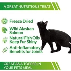 LIFE ESSENTIALS BY CAT-MAN-DOO All Natural Freeze Dried Wild Alaskan Salmon Treats For Cats & Dogs - Single Ingredient No Grain Snack With No Additives Or Preservatives, 5 Ounce Bag -Zoo Shop 515EvwAHNvL