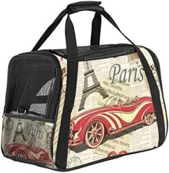 Pet Carrier Shrimp Pattern Sea Food Soft-Sided Pet Travel Carriers For Cats,Dogs Puppy Comfort Portable Foldable Pet Bag Airline Approved -Zoo Shop 515FhBMlm1S. AC