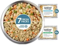 JustFoodForDogs Frozen Fresh Human Grade Dog Food, Sampler Variety Pack, (18 Oz - 7 Pack) -Zoo Shop 515JcKOlxNL. AC