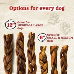 Natural Farm Braided Collagen Chews For Dogs (6 Inch, 10 Pack), Collagen Sticks, Natural Dog Chews, Long Lasting, For Small, Medium And Large Dogs, Odor-Free, Rawhide Alternative -Zoo Shop 515TFotU9lL