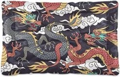 Fast Junk Food Hamburger French Fries Ice Cream Faces On Black Dog Cat Bed Mat Soft Crate Pad Mattress Cushion For Small Medium Pets, Anti Slip Sleeping Kennel Mat Washable & Dry 36x24 Inch -Zoo Shop 515UwZzvKL. AC