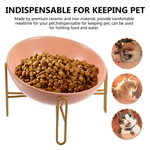 Dog Food Container 1Pc Adorable Cat Feeding Bowl Versatile Ceramic Pet Feeder Bowl With Rack Cat Food Dispenser 6 Dog Food Container 1Pc Adorable Cat Feeding Bowl Versatile Ceramic Pet Feeder Bowl With Rack Cat Food Dispenser - Image 4