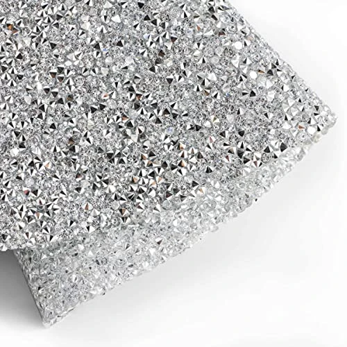 Pet Bone Placemat, Sparkling Rhinestones In Resin, Non-Slip Back, Stylish, For Glamorous Dog Bowls, Silver, 10x19, Sold Individually 4 Pet Bone Placemat, Sparkling Rhinestones In Resin, Non-Slip Back, Stylish, For Glamorous Dog Bowls, Silver, 10x19, Sold Individually - Image 2