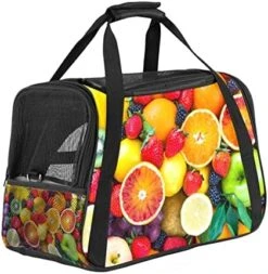 Pet Carrier American Delicious Fat Food Pattern Soft-Sided Pet Travel Carriers For Cats,Dogs Puppy Comfort Portable Foldable Pet Bag Airline Approved -Zoo Shop 515ruyc52BL. AC