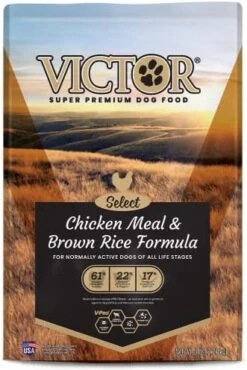 Victor Super Premium Dog Food – Chicken Meal & Brown Rice Formula - Dry Dog Food For All Normally Active Dogs Of All Life Stages – Ideal For Dogs With Meat Protein Allergies, 15 Lb -Zoo Shop 515ueDCnYBL. AC