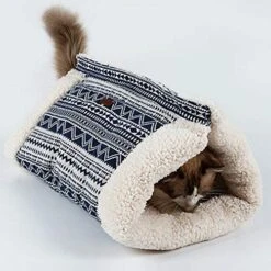 SONGBIRDTH Pet Bed,Winter Cat Kitten Kitty Bed Sofa Soft Thick Warm Sleeping Bag Pet Bedding House,Breathable Cotton Blend,Removable Easy To Clean Black 12 SONGBIRDTH Pet Bed,Winter Cat Kitten Kitty Bed Sofa Soft Thick Warm Sleeping Bag Pet Bedding House,Breathable Cotton Blend,Removable Easy To Clean Black -Zoo Shop 5164aJlFY4L