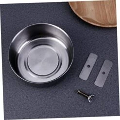 POPETPOP 3pcs Pet Hanging Food Bowl Stainless Steel Coop Cups Parrot Dish Dispenser Bowl For Parrot Bird Feeding Bowl Silver Food Box Feed Water Dog Water Bowls Bowl For Birds Bird Dish Cup -Zoo Shop 5165GPblumL