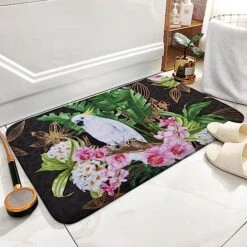Nufar Exotic Parrot Cockatoo Print Gift For Birds Lovers Door Mats,Personalized Pet Decor Door Mats,Bird Lover Gift,Food Bowl Rug,Friends Doormat,Home Decor,Welcome Mat,Front Door Mat 30x17 Inch -Zoo Shop 516AmMYxxcL