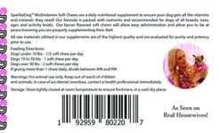 SparkleDog Multivitamin Daily Supplement Soft Chews For Dogs - Dietary Support For Small Medium Or Large Pets - For Active Working & Senior Canines - 60 Chews