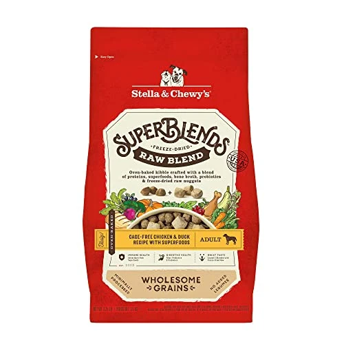 Stella & Chewy's SuperBlends Raw Blend Wholesome Grains Cage-Free Chicken & Duck Recipe With Superfoods, 3.25 Lb. Bag 3 Stella & Chewy's SuperBlends Raw Blend Wholesome Grains Cage-Free Chicken & Duck Recipe With Superfoods, 3.25 Lb. Bag