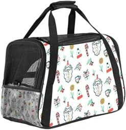 Pet Carrier Pattern With Prawns And Seafood Soft-Sided Pet Travel Carriers For Cats,Dogs Puppy Comfort Portable Foldable Pet Bag Airline Approved -Zoo Shop 516FyeXK8L. AC
