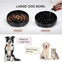 JASGOOD Slow Feeder Dogs Bowl For Large Dogs,Anti-Gulping Pet Slower Food Feeding Bowls Stop Bloat,Preventing Choking Healthy Design Dogs Bowl -Zoo Shop 516HrmTuSeS