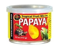 Zoo Med Tropical Friut Mix-ins Papaya Reptile Treat 4 Oz - Pack Of 2