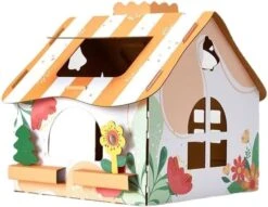 Cardboard Cat House: All-Season DIY Semi-Enclosed Design Scratching Board High-Density Creative Cottage Playhouse Toys Indoor Decor (Not Scratching Board,Hot Dog Fast Food Truck) -Zoo Shop 516Y5x3ZV7L. AC
