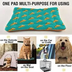 Food Pizza Dog Bed Cat Bed Soft Comfortable Pet Bed Non-Slip Calming Kennel Pad For Small Medium Large Dogs Cats 2116374 10 Food Pizza Dog Bed Cat Bed Soft Comfortable Pet Bed Non-Slip Calming Kennel Pad For Small Medium Large Dogs Cats 2116374 -Zoo Shop 516olYPuoSL