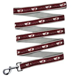 NCAA PET Leash Alabama Crimson Tide Dog Leash, Large Collegiate Team Leash For Dogs & Cats. A Sporty, Shiny & Colorful Cat Leash & Dog Leash Licensed By The College