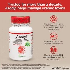 Vetoquinol Azodyl For Dogs And Cats, Helps Support Normal Kidney Function And Health For Dogs And Cats, Supports The Function And Health Of Kidneys In Dogs And Cats, 90 Ct -Zoo Shop 516r9hyUBPL