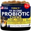 Probiotic For Dogs And Puppies With Enzyme Blend, Gut Flora And Digestive Health, Itchy Skin & Seasonal Allergies, Prebiotic Inulin, Fungal Pancreatin, Seaweed, Papaya, Spirulina With MSM