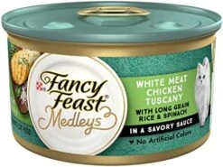 Purina Fancy Feast Wet Cat Food, Medleys White Meat Chicken Tuscany With Long Grain Rice & Greens - (24) 3 Oz. Cans -Zoo Shop 5176bXwJYzL. AC