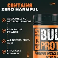 MBF SUPPLEMENTS Bully Protein & Vitamins For Dogs With Toy, 238mg Growth & Mass Gainer Supplement, 30 Days Supply Muscle Up Max For Pitbull, Bully And Bulldog