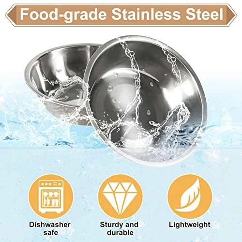 Raised Cat Food Bowls Elevated Tilted Puppy Dish Orthopedic Pet Bowl Stand Lifted 15°Angled With Double Stainless Steel Dishes 5.7 Inch Kitty Feeder Whisker Relief Anti-Vomiting(Brown) 6 Raised Cat Food Bowls Elevated Tilted Puppy Dish Orthopedic Pet Bowl Stand Lifted 15°Angled With Double Stainless Steel Dishes 5.7 Inch Kitty Feeder Whisker Relief Anti-Vomiting(Brown) - Image 4