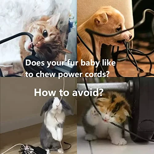 Z&X Pet Chew Proof Cord Protector 10 FT, Silicone Rubber Cable Protector, Fresh Scent Makes Your Pet Lose Interest In Chewing Power Cords, No Chew, Keeping Your Fur Baby Safe From Electric Shock 4 Z&X Pet Chew Proof Cord Protector 10 FT, Silicone Rubber Cable Protector, Fresh Scent Makes Your Pet Lose Interest In Chewing Power Cords, No Chew, Keeping Your Fur Baby Safe From Electric Shock - Image 2