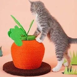 JYDQM Scratcher Toy Kitten Sisal Rope Scratching Board Cats Tree Scraper Toys Pet Scratch Carrot Climbing Post Cats Scratching (Color : A, Size : One Size) -Zoo Shop 517jIsB237L