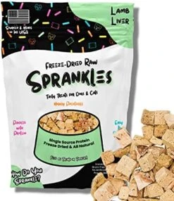 SPRANKLES Freeze Dried Chicken Liver Treats For Cats & Dogs - Single Ingredient All Natural Grain-Free, High Protein, Made In USA - Perfect For Training, Topper Or Snack (Chicken Liver, 6 Ounce) -Zoo Shop 518 kAAJiOL. AC