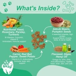 Vivus Pets Natural Vegan Dog Treats - For Immune Boosting & Skin Coat Health - All Natural Human Grade Allergen Free Ingredient - Suitable For All Breeds, 5.3 Oz 8 Vivus Pets Natural Vegan Dog Treats - For Immune Boosting & Skin Coat Health - All Natural Human Grade Allergen Free Ingredient - Suitable For All Breeds, 5.3 Oz -Zoo Shop 518BFod1hNL