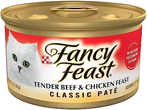 Purina Fancy Feast Classic Grain Free Wet Cat Food Pate - (24) 3 Oz. Cans 9 Purina Fancy Feast Classic Grain Free Wet Cat Food Pate - (24) 3 Oz. Cans - Image 7