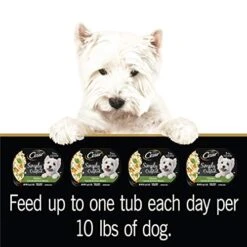CESAR Simply Crafted Adult Wet Dog Food Meal Topper, Chicken, Carrots & Green Beans, (10) 1.3 Oz. Tubs -Zoo Shop 518UFkV0H8L