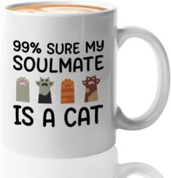 Flairy Land Cat Lady Coffee Mug 15oz Black - Passionate About Cats -Cat Paw Cat Parents Cat Mama Cat Lover Kitties Purr Feline Mom -Zoo Shop 518Uw9r4KaL. AC