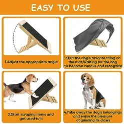 GEmeci Dog Scratch Pad For Nails,Nail File Scratch Board For Dogs Paw,Adjustable Scratch Square Paw Nail Scratch Pad For Dogs Nail File Board -Zoo Shop 518VmPVaBPL