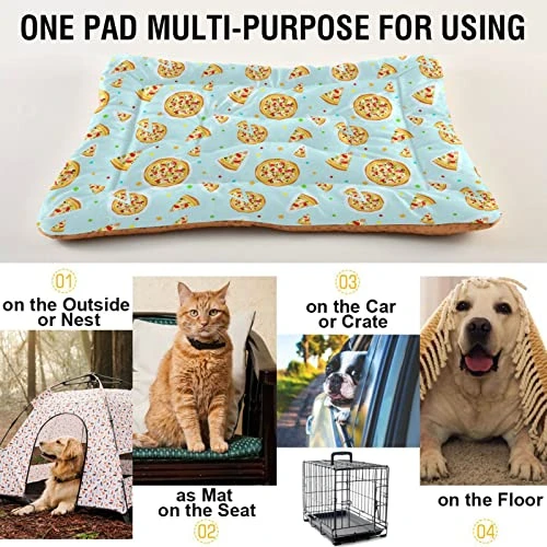 Food Pizza Dog Bed Cat Bed Soft Comfortable Pet Bed Non-Slip Calming Kennel Pad For Small Medium Large Dogs Cats 2116507 7 Food Pizza Dog Bed Cat Bed Soft Comfortable Pet Bed Non-Slip Calming Kennel Pad For Small Medium Large Dogs Cats 2116507 - Image 5