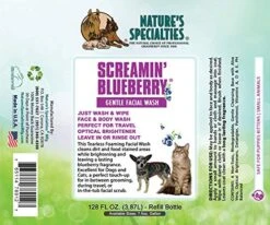 Nature's Specialties Screamin' Blueberry Dog Gentle Facial Wash For Pets, Natural Choice Of Professional Groomers, Optical Brightener, Made In USA, 7.5 Oz 9 Nature's Specialties Screamin' Blueberry Dog Gentle Facial Wash For Pets, Natural Choice Of Professional Groomers, Optical Brightener, Made In USA, 7.5 Oz -Zoo Shop 518mEamuNmL