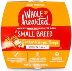 GENERIC WholeHearted Grain Free Small Breed Cuts Or Minced In Gravy Adult Wet Dog Food Variety Pack, 3.5 Oz (8 - Chicken & Veggies Cuts) -Zoo Shop 518sblRvBDL. AC 1
