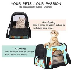 Pet Carrier Fast Food French Fries Potato Chips Soft-Sided Pet Travel Carriers For Cats,Dogs Puppy Comfort Portable Foldable Pet Bag Airline Approved 19 Pet Carrier Fast Food French Fries Potato Chips Soft-Sided Pet Travel Carriers For Cats,Dogs Puppy Comfort Portable Foldable Pet Bag Airline Approved -Zoo Shop 518t7p7YzTL