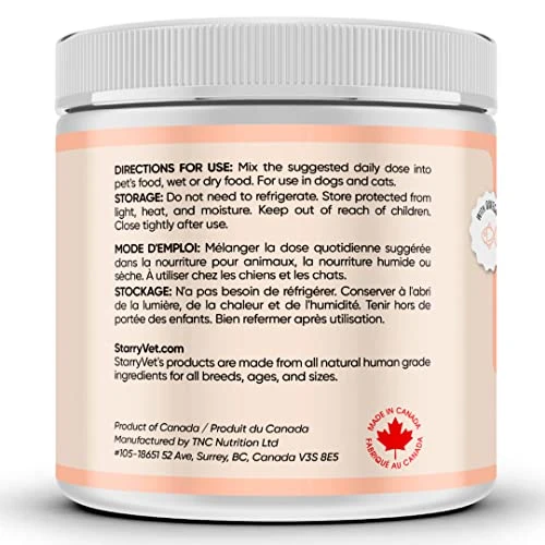 Probiotics For Dogs - Powder Supplement StarryVet 5 Billion CFU's, Digestive Enzymes, Prebiotics - Dog Allergies, Diarrhea, Bad Dog Breath, Constipation, Gas, Yeast, Hot Spots -100 Grams 5 Probiotics For Dogs - Powder Supplement StarryVet 5 Billion CFU's, Digestive Enzymes, Prebiotics - Dog Allergies, Diarrhea, Bad Dog Breath, Constipation, Gas, Yeast, Hot Spots -100 Grams - Image 3