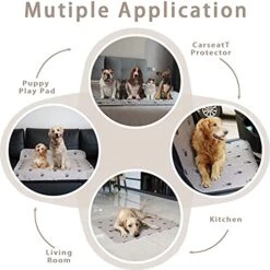 KAWALA Washable Pee Pads For Dogs Reusable Puppy Potty Training Pads Non-Slip Whelping Pads Waterproof Fast Absorption Housebreaking Pads Food Bowl Mats+Free Grooming Gloves -Zoo Shop 519Jth7zoYS