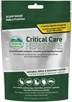 Oxbow Animal Health Critical Care, Herbivore, Apple-Banana Flavor, 454 Gram Bag, 1-lbs (70105) -Zoo Shop 519UIEYdJyL. AC