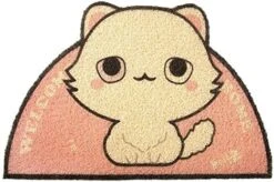 GENERIC Cat Litter Trapping Mat 23.6"x 15" For Cat Litter Box, Bathroom Mat, Bedroom Mat, Soft On Paws, Easy To Clean, Durable Cat Dog Bath Mat, Ripple Rug For Pet (Black Cat) -Zoo Shop 519X22NSC7L. AC