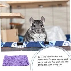 Mipcase 2pcs Door Pad- Warming Sleep Guinea Absorbent Chenille Cover Fleece Resting Comfortable Hideout Accessorie Microfiber Warm Mat Pad Bed For Ultra Blanket Sleeping Hamster Color -Zoo Shop 519egMSBm1L