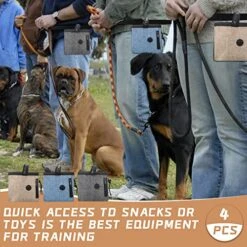 3 Pcs Dog Treat Pouch Dog Treat Training Pouch Washable Dog Treat Bag With Waist Strap And Poop Bag Dispenser For Carry Puppy Pet Toys, Kibble, Treats Holder, 2 Ways To Wear (Simple) -Zoo Shop 519fICrG7RL