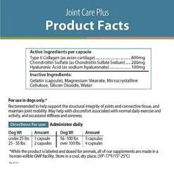 JustFoodForDogs Joint Care Plus Supplements - Protects From Joint Pain, Arthritis, Hip Dysplasia - Supports Joint Health For Dogs, Type II Collagen And Chondroitin Sulfate (60 Ct) 11 JustFoodForDogs Joint Care Plus Supplements - Protects From Joint Pain, Arthritis, Hip Dysplasia - Supports Joint Health For Dogs, Type II Collagen And Chondroitin Sulfate (60 Ct) -Zoo Shop 519iB4plntL