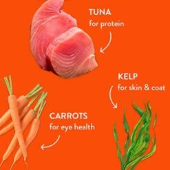 Shameless Pets Air Dried Raw Cat Food Topper & Treat - All Natural Nutritionally Packed Tuna Cat Treats With High Protein, Upcycled Ingredients -Zoo Shop 519ltrJQunL