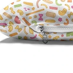 Ambesonne Food Pet Bed, Italian Spaghetti Lovers European Cuisine Culture Rigatoni Ravioli Penne Noodles, Chew Resistant Pad For Dogs And Cats Cushion With Removable Cover, 24" X 39", Multicolor -Zoo Shop 519u0SK8ZaL