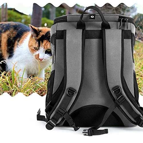 JOZZY Pet Travel Bag Go Out Portable Pet Backpack, Large Space Pet Dog Backpack, Cat Take Out Large Shoulders Breathable Backpack (Color : Khaki) 5 JOZZY Pet Travel Bag Go Out Portable Pet Backpack, Large Space Pet Dog Backpack, Cat Take Out Large Shoulders Breathable Backpack (Color : Khaki) - Image 3