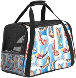 Pet Carrier Color Seafood Pattern Soft-Sided Pet Travel Carriers For Corgi,Cats,Dogs Puppy Comfort Portable Foldable Pet Bag Airline Approved -Zoo Shop 51A9pH6bUKL. AC