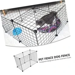 BCOATH 1 Set Isolation House Dog Rabbit Fence Pet Medium Black Kittens Cat Animals Hamster Gift Portable Decor Small Tent Indoor Puppy Cage Play Door Pannel Metal Freestanding Gate -Zoo Shop 51AQwhDreyL